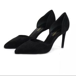 Saint Laurent Black suede heels size 39.5